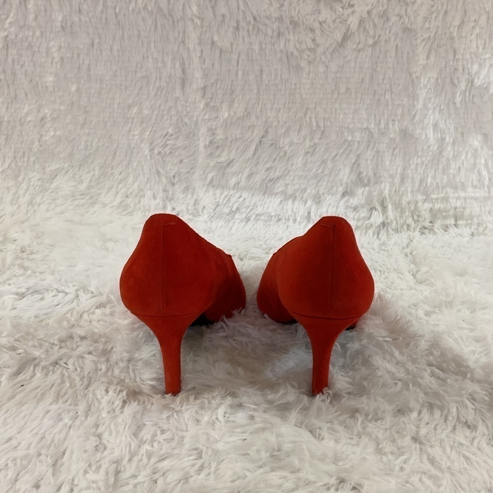 & OTHER STORIES RED FAUX SUED WOMEN PUMPS. SIZE-38 ,US-8. - Picture 5 of 8
